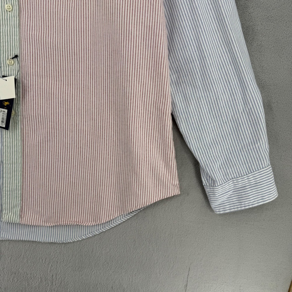 Ralph Lauren Fun Shirt Men XL Multi Color Striped Oxford Button Down 100%Cotton - Picture 13 of 16